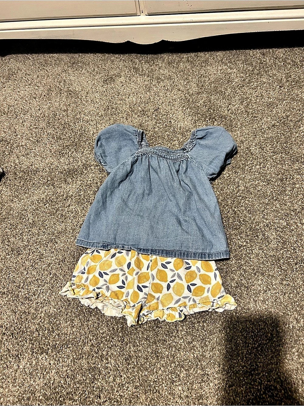 Toddler girls Denim Top & Shorts